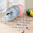 Range-Couvercle Rétractable et Pliable en Inox pour Assiettes, 13 cm Replié