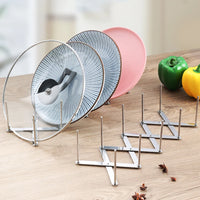 Range-Couvercle Rétractable et Pliable en Inox pour Assiettes, 13 cm Replié