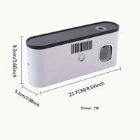 Porte-Brosse à Dents UV Mural 5 Places avec Étagère, Noir ou Blanc