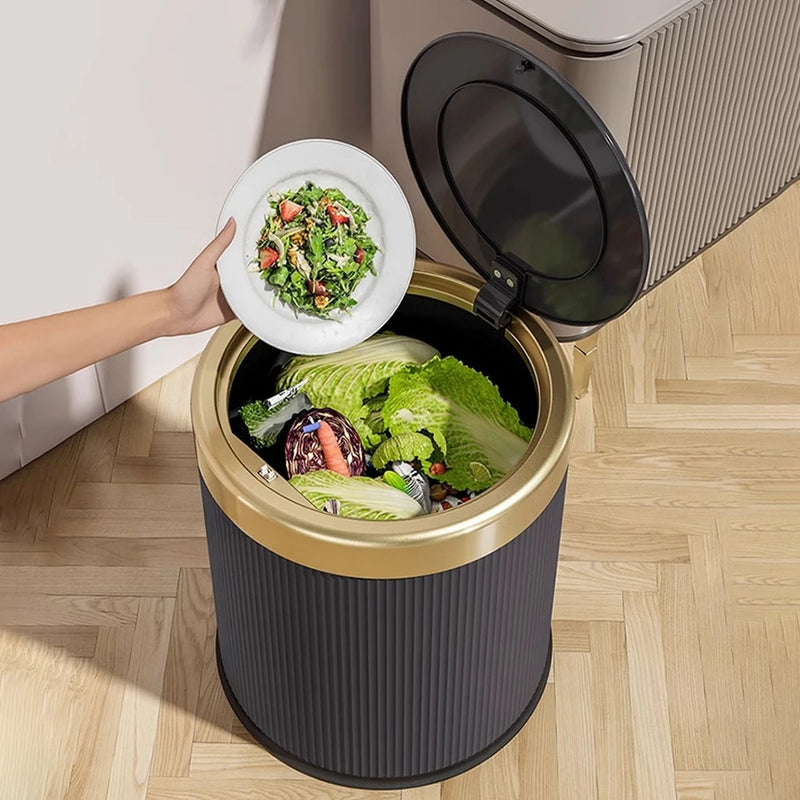 Poubelle Salle de Bain Ronde Seau Amovible 12 Litres