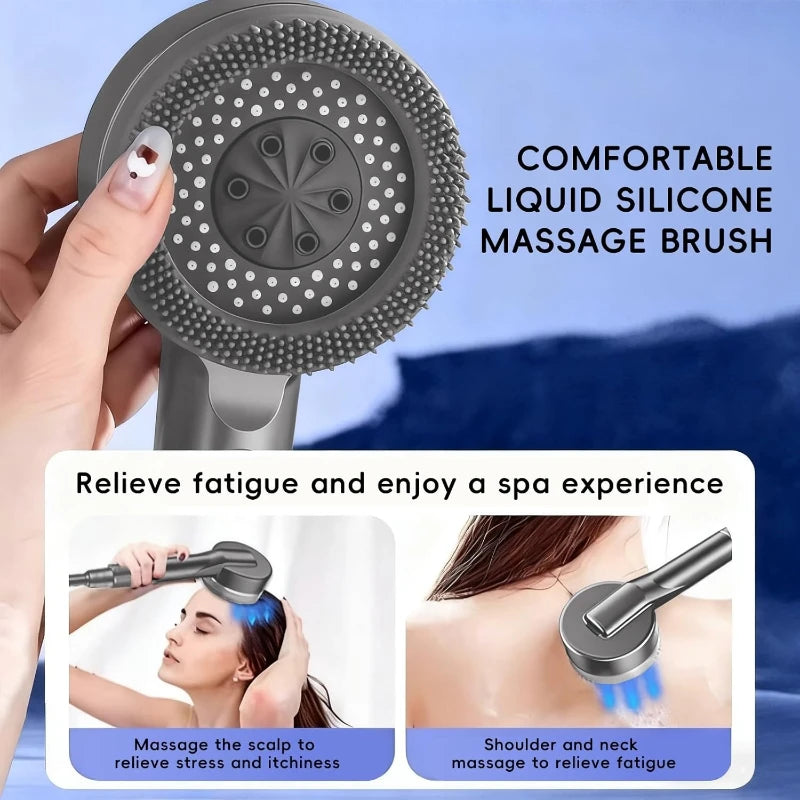 Pommeau de Douche Multifonction 4 Modes avec Filtre
