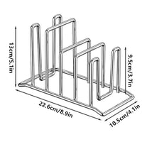Range-Couvercle Inox à Compartiments pour Couvercles et Assiettes, 2 Tailles