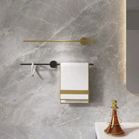 Porte-Serviette Mural Aluminium à Barre Fine, 30, 40 ou 50 cm