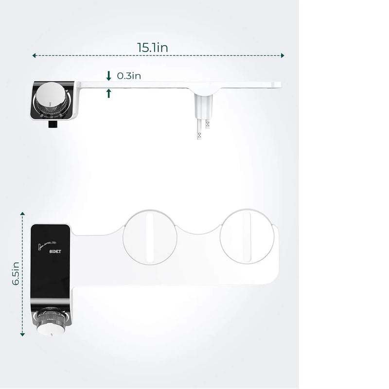 Robinet de Bidet Mural Ultra-Plat Blanc