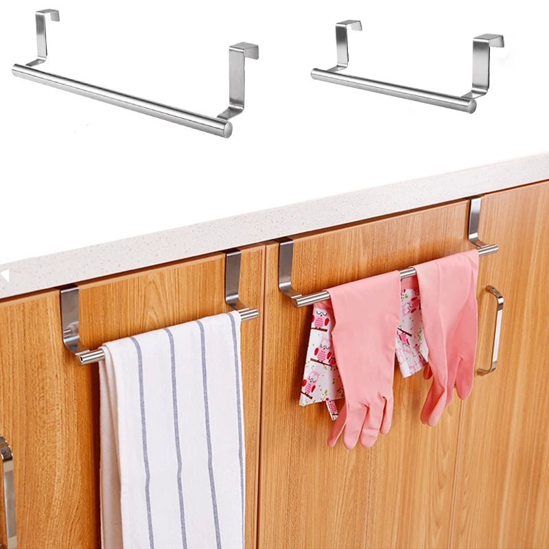 Porte-Serviette de Porte de Meuble Inox Sans Perçage, 23 ou 36 cm