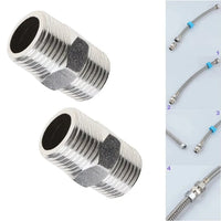 Raccord Rallonge Flexible de Douche Inox 1/2 Pouce Lot de 2