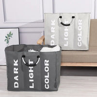 Panier à Linge Pliable 3 Compartiments Tissu Oxford