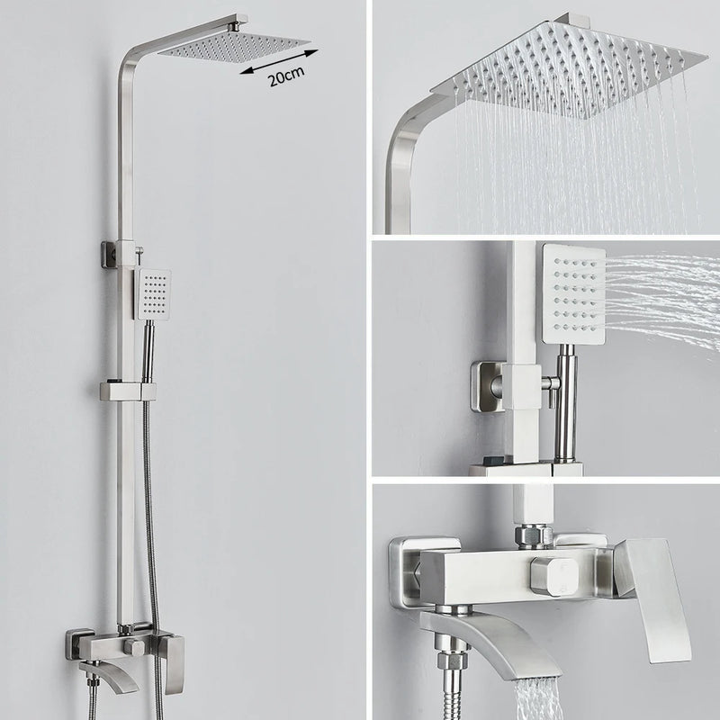 Mitigeur Douche Cascade 3 Voies Bec Pivotant