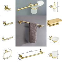 Set Accessoires Salle de Bain Doré Brossé à Composer