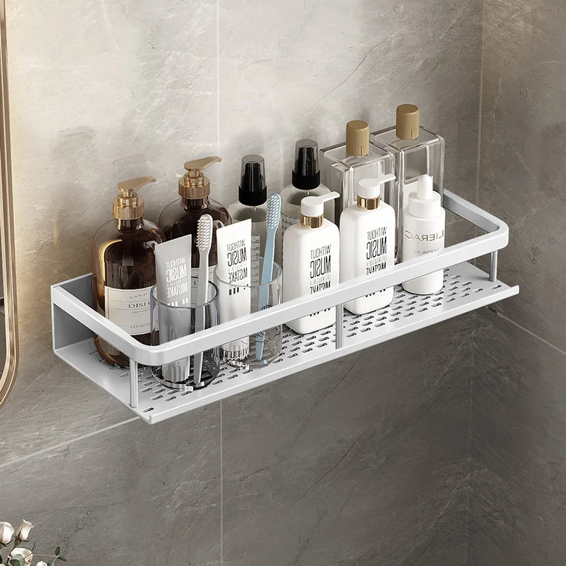 Étagère de Salle de Bain Murale en Aluminium, 30 à 50 cm