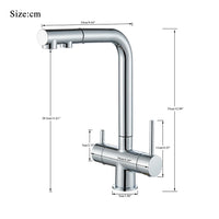 Mitigeur de Cuisine Filtrant Laiton Double Poignée Extractible