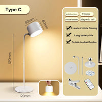 Lampe de Table Sans Fil Rechargeable Tactile avec Télécommande, Magnétique