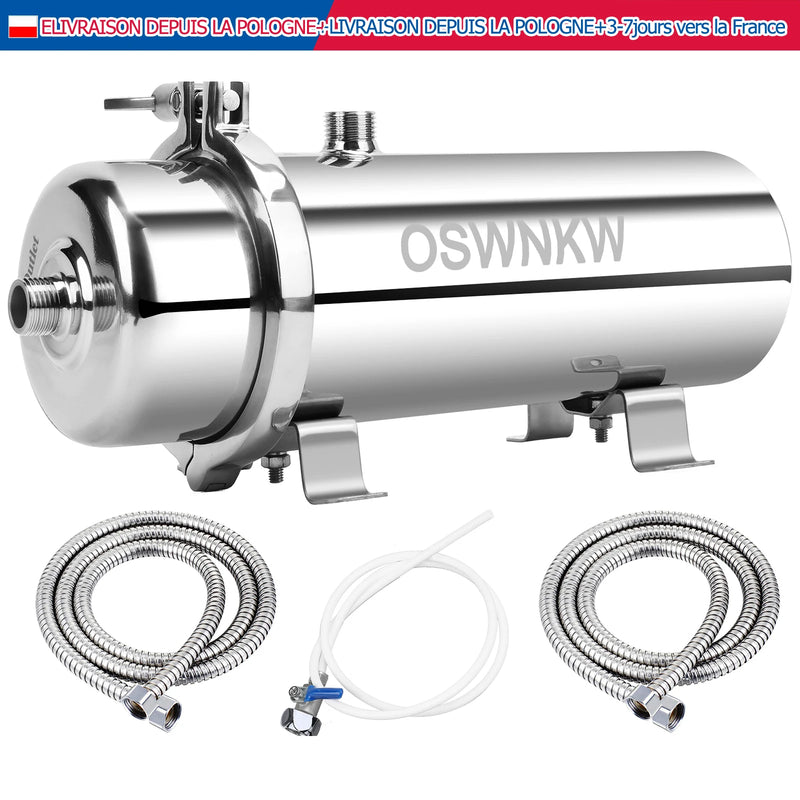 Filtre à Eau Ultrafiltration Inox Toute la Maison, 650 à 7600 L/h