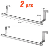 Porte-Serviette de Porte de Meuble Inox Sans Perçage, 23 ou 36 cm