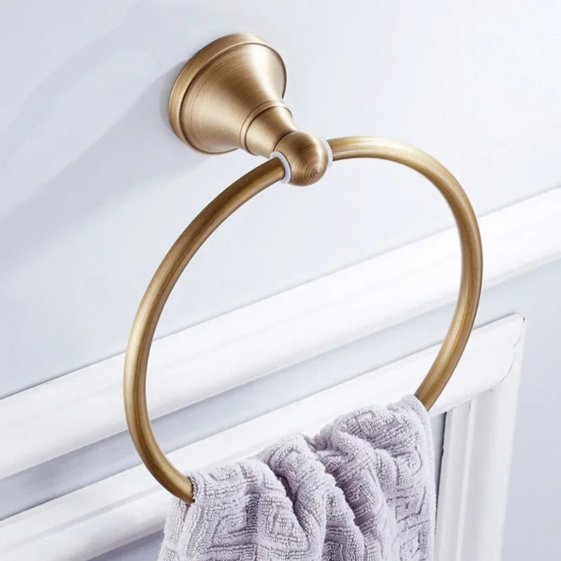 Ensemble d'Accessoires de Salle de Bain Bronze Antique Ouvragé