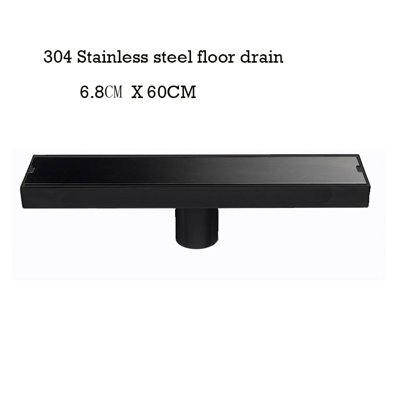 Caniveau de Douche Inox 304 Anti-Odeur, 20 à 100 cm