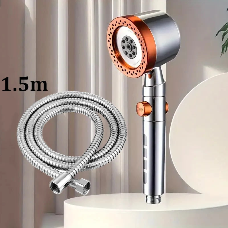 Pommeau de Douche Filtrant 5 Modes, Orange, Gris ou Argent, Lots au Choix