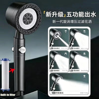 Pommeau de Douche Haute Pression 5 Modes Filtre Intégré, 9 Coloris