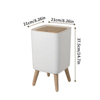 Poubelle Salle de Bain à Pression Blanche 10 Litres