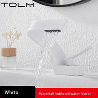 Mitigeur Lavabo Cascade Design Laiton Monotrou, 8 Finitions, Bonde en Option