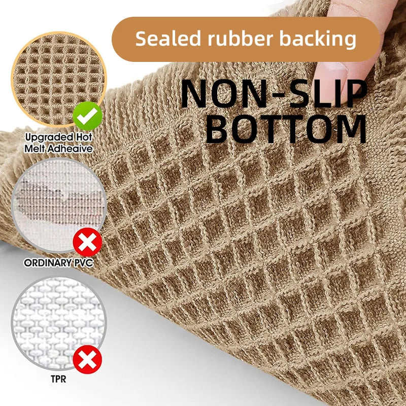 Tapis de Bain à Pompons Antidérapant Ultra Absorbant
