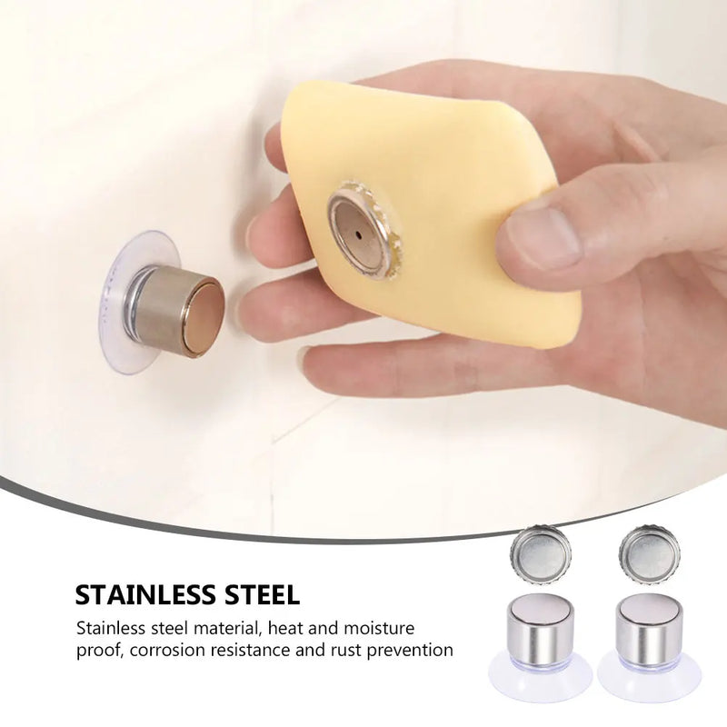 Porte-Savon Magnétique à Ventouse en Inox, Lot de 2 Sans Perçage