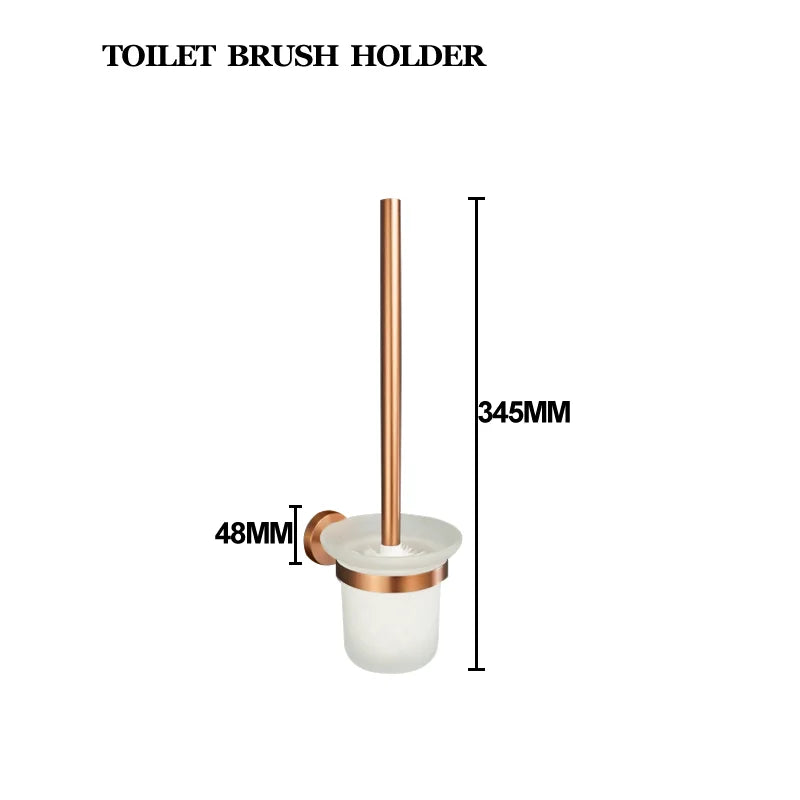 Ensemble d'Accessoires de Salle de Bain Or Rose Brossé Inox