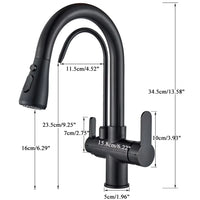 Mitigeur Cuisine Col de Cygne Eau Filtrée Extractible, 8 Finitions