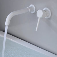 Robinet Mural Lavabo en Laiton, Bec Pivotant, 6 Finitions