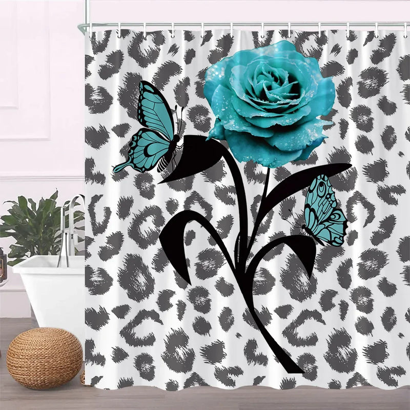Rideau de Douche en Tissu Polyester, 28 Motifs au Choix, 90 à 240 cm