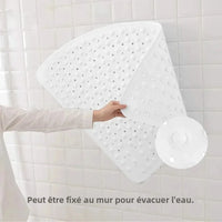 Tapis de Douche d'Angle Antidérapant Ventouses 53cm