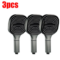 Pommeau de Douche Carré 13 cm, 3 Modes, Noir, Gris ou Argenté