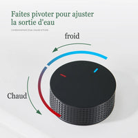 Mitigeur Lavabo Haut 2 Trous Laiton, Bec Pivotant 360°, 5 Finitions