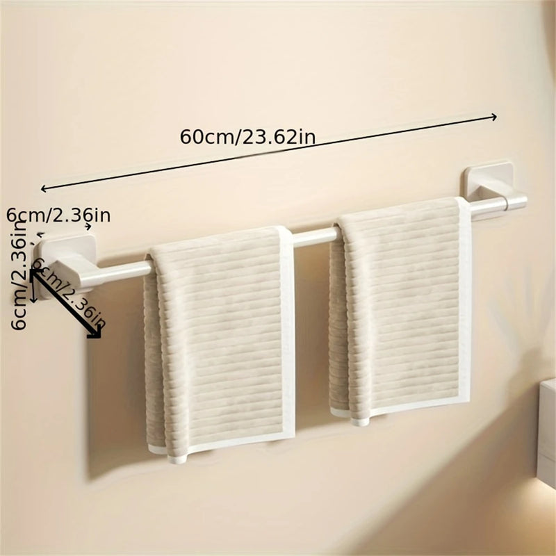 Porte-Serviette sur Pied Aluminium Blanc Ajustable 40-60 cm