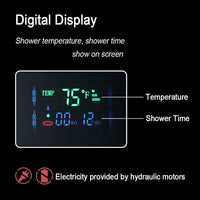 Colonne de Douche Panneau LED avec Écran de Température et Jets de Massage