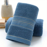 Serviette de Toilette Coton à Liseré Doré 32 x 72 cm