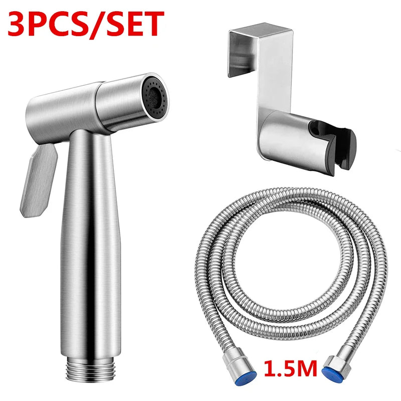 Douchette WC Pistolet Portable Inox et Cuivre