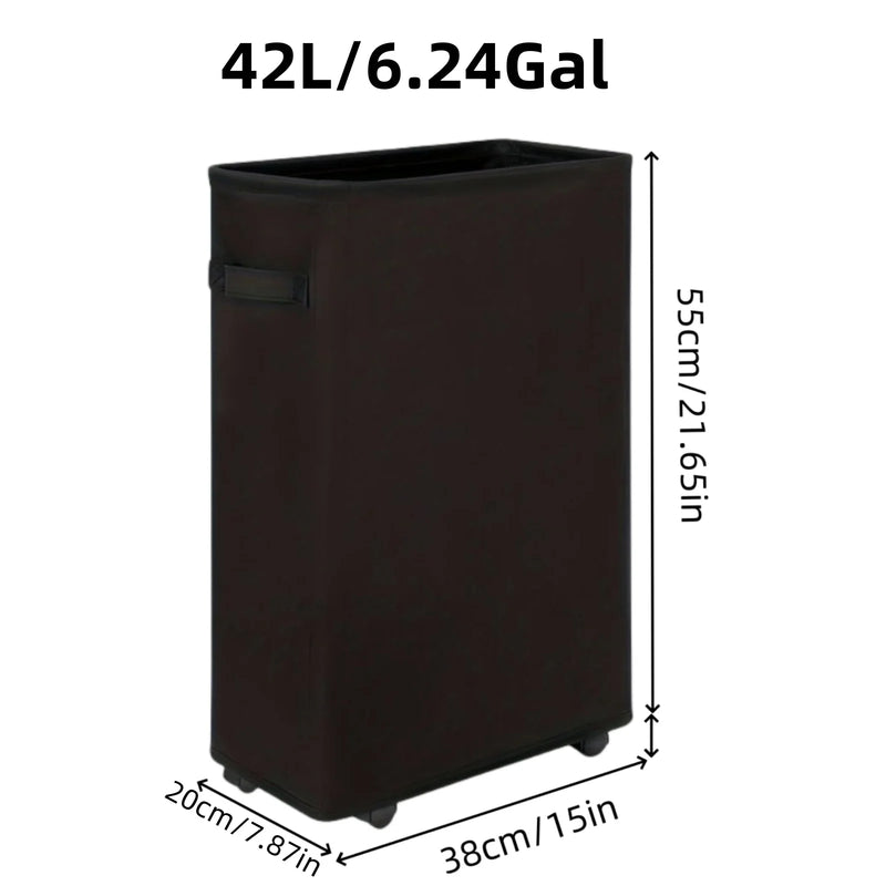 Panier à Linge sur Roulettes Couvercle 42 à 85 L