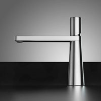 Mitigeur Lavabo Conique Laiton Bec Plat, Modèle Haut ou Court, 5 Finitions