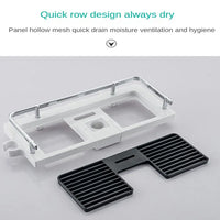Étagère de Douche ABS pour Barre 22-24 mm, Noir ou Blanc