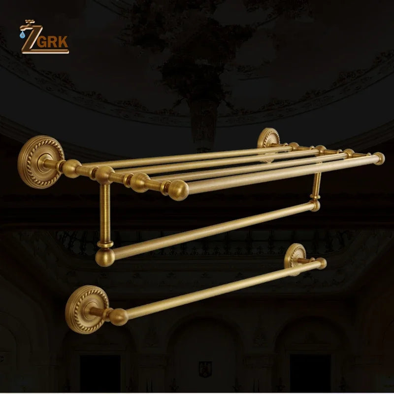 Accessoires Salle de Bain Laiton Antique Brossé à la Pièce, 20 Articles