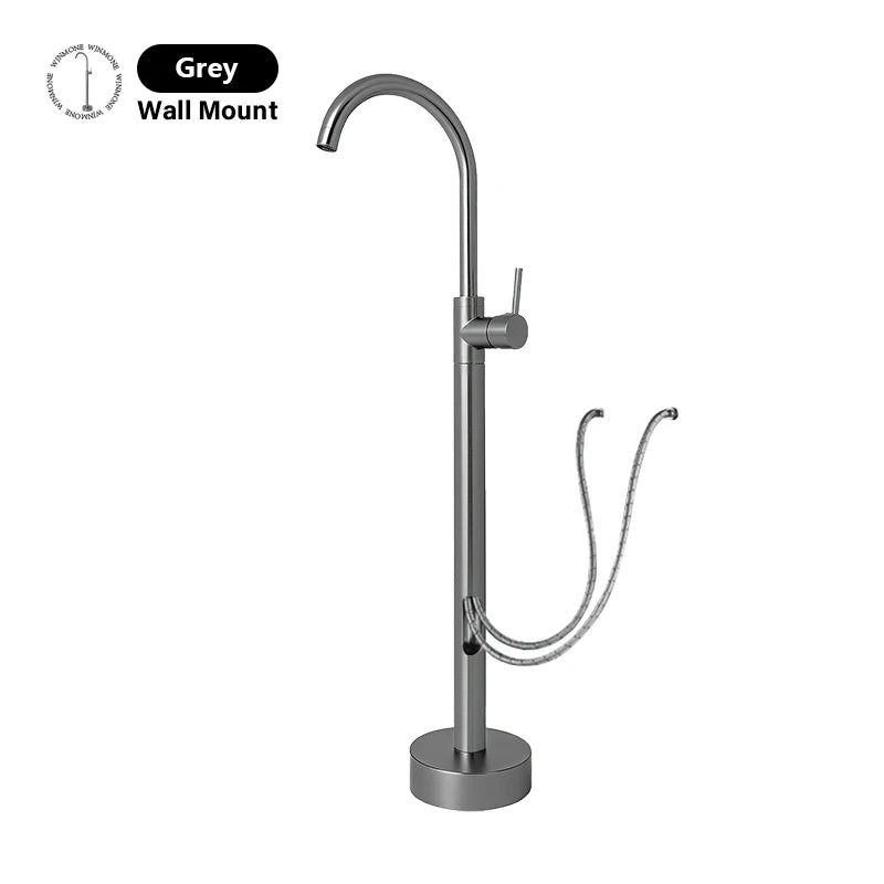 Robinet Baignoire Îlot sur Pied Monocommande, 109 cm, 5 Finitions