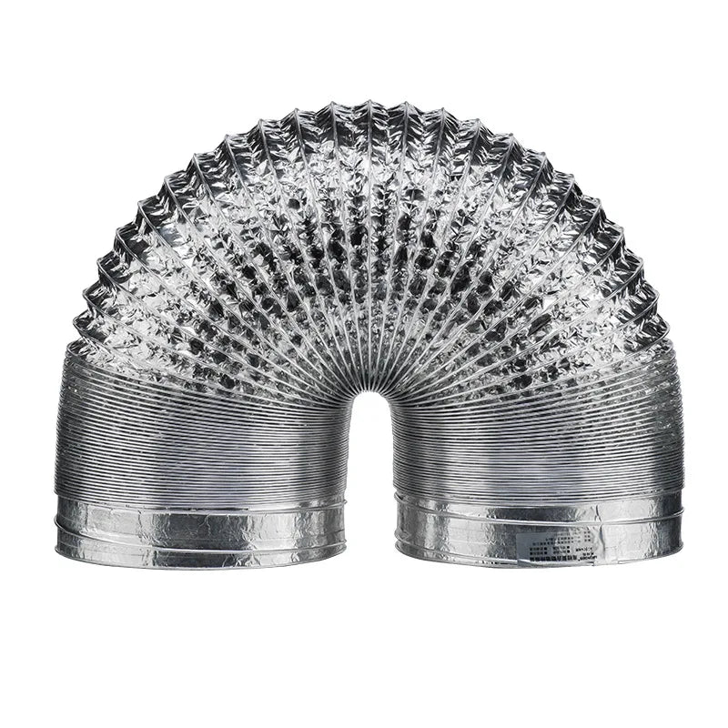 Tuyau de Hotte Aspirante en Aluminium Flexible 1,5 m, Ø 80 à 200 mm