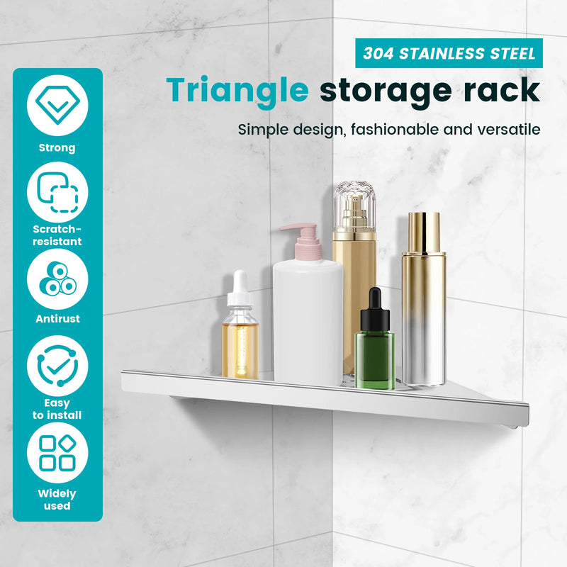 Étagère de Douche d'Angle en Inox 33,5 cm
