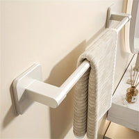Porte-Serviette sur Pied Aluminium Blanc Ajustable 40-60 cm
