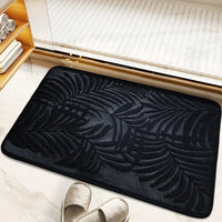 Tapis de Bain Mémoire de Forme à Feuilles en Relief, Antidérapant, 2 Tailles
