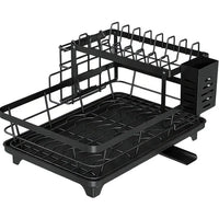 Égouttoir à Vaisselle Acier Carbone Noir, 1 ou 2 Niveaux, 5 Modèles