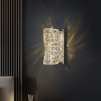 Applique Murale LED Cristal Doré ou Argent, 3 Teintes, 26 ou 46 cm