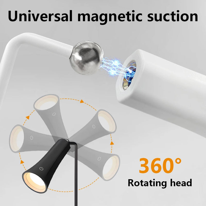 Lampe de Table LED Rechargeable USB à la Pièce, 3 Modèles