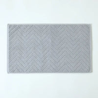 Tapis de Bain Coton Absorbant 45 x 75 cm, Motif Chevrons ou Cadre